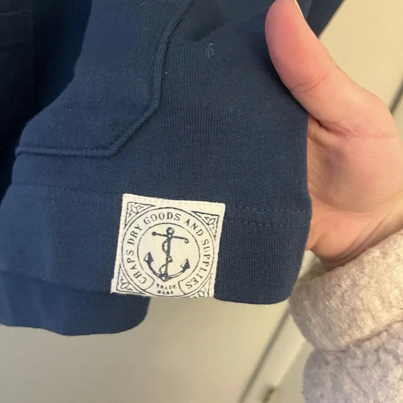 Chaps Navy Blue Cardigan Sweater Mens Small Cotton Button Preppy Grandpacore - Picture 5 of 10